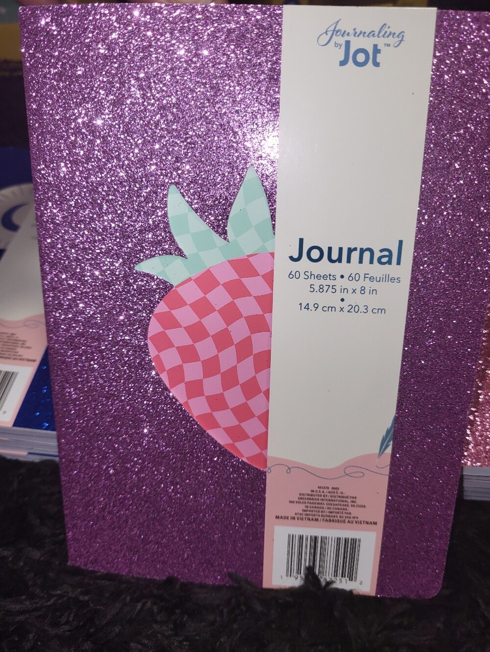 Glitter Journal Notebook - Teal, Pink Or Blue (Choose 1) - Picture 5 of 8